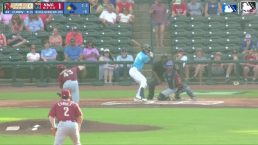 Sam Kulasingam singles on a line drive to left fielder Marcus Lee Sang. Javi Vaz scores.
