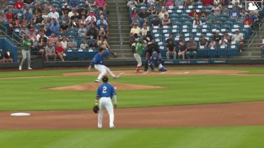 Peyton Stovall strikes out swinging.