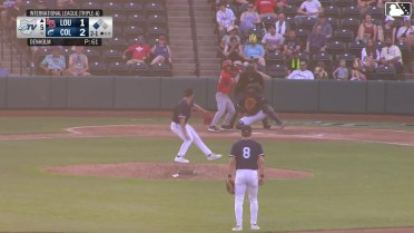 Dominic Pitelli singles on a ground ball to center fielder Petey Halpin. P.J. Higgins scores.