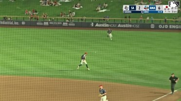 Romeo Sanabria singles on a ground ball to right fielder Angel Ortiz. Kerrington Cross scores.