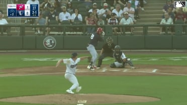 Alex Binelas homers (4) on a fly ball to left center field.