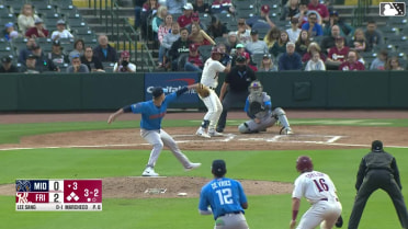 Marcus Lee Sang singles on a line drive to left fielder Cameron Leary. Keyber Rodriguez scores. John Taylor scores. Orlando Martinez to 2nd.