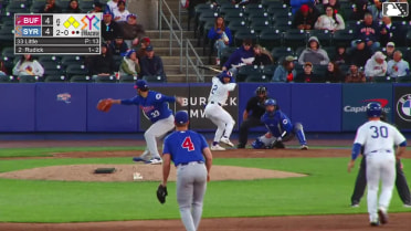 Matt Rudick hit by pitch. Cristian Pache scores. Ben Rortvedt to 3rd. Jackson Cluff to 2nd.