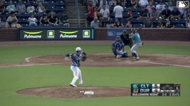 Ryan Galanie homers (14) on a fly ball to left field.