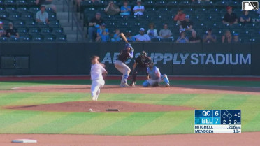 Blake Mitchell homers (12) on a fly ball to right field.