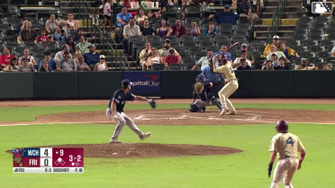 Corey Joyce singles on a line drive to right fielder Graham Brown. Rafe Perich scores.
