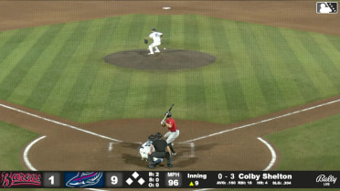 Colby Shelton homers (5) on a fly ball to left center field.