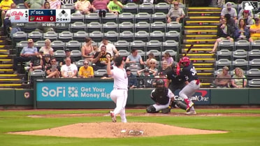 Erick Brito singles on a line drive to right fielder P.J. Hilson. Alex Binelas scores.