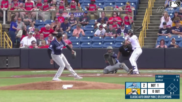 Dean Curley homers (7) on a fly ball to left center field.