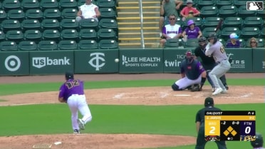 Mike Jarvis out on a sacrifice fly to left fielder Bryan Acuña. Luke Scherrer scores.