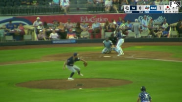 Cristofer Torin singles on a ground ball to center fielder Kai Roberts. Angel Ortiz scores.