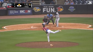 Johnathan Rodriguez slams a two-run homer to center