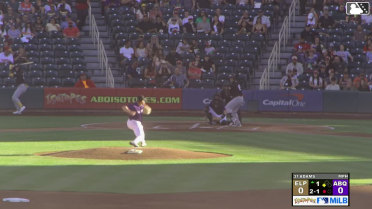 Nick Solak out on a sacrifice fly to right fielder Charlie Condon. Pablo Reyes scores.
