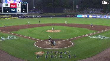 Nate Eaton homers (5) on a fly ball to left field.