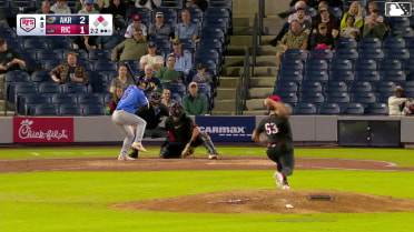 Nick Mitchell doubles (2) on a line drive to left fielder Scott Bandura. Jacob Cozart scores.