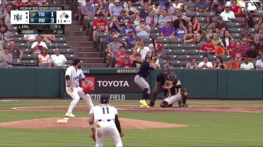 Jace Jung singles on a line drive to right fielder P.J. Hilson. Trei Cruz scores. Jace Jung to 3rd. Jace Jung advances to 3rd, on a throwing error by right fielder P.J. Hilson. Jace Jung advances to 3rd, on a fielding error by second baseman Termarr Johnson.