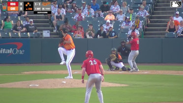 Caleb Lomavita lines into a double play, center fielder Brandon Butterworth to catcher Adam Retzbach. Kervin Pichardo out at home.