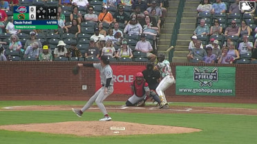 Yordany De Los Santos homers (12) on a fly ball to left field.