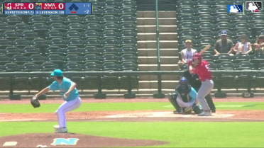 Zach Levenson homers (7) on a fly ball to left center field.