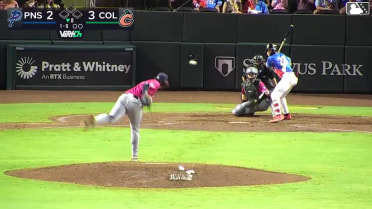 Alex Lodise homers (3) on a fly ball to left center field.