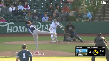 Eduardo Guerrero singles on a sharp line drive to right fielder Andrew Sojka. Eduardo Quintero scores. Gio Cueto to 3rd.