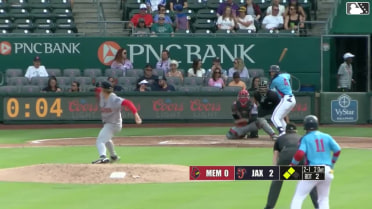 Andrew Pintar singles on a fly ball to center fielder Victor Scott II. Johnny Olmstead scores. Maximo Acosta scores.