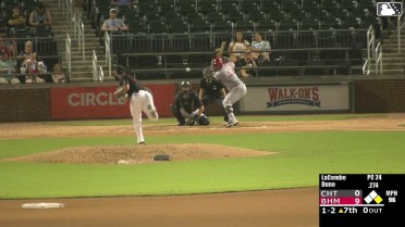 Alfredo Duno doubles (5) on a sharp line drive to center fielder Samuel Zavala. Carter Graham scores.