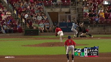 Juan Benjamin homers (2) on a line drive to left field.