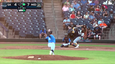 Francisco Acuna doubles (14) on a sharp ground ball to left fielder Devin Taylor. Braedon Karpathios scores.