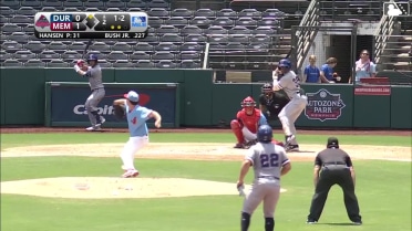 Pete Hansen In play, run(s) to Homer Bush Jr.