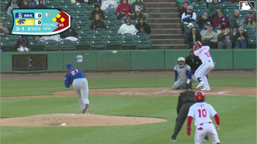 Kodey Shojinaga walks. Devin Saltiban scores. Brady Day to 3rd. Raider Tello to 2nd.