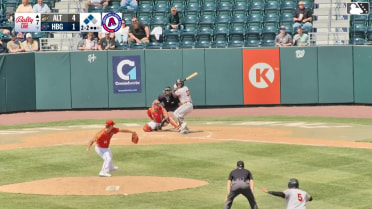 Will Taylor doubles (1) on a line drive to left fielder Jack Rogers. Callan Moss scores. Omar Alfonzo scores.