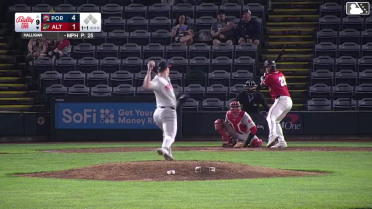 Derek Berg homers (2) on a line drive to left field.