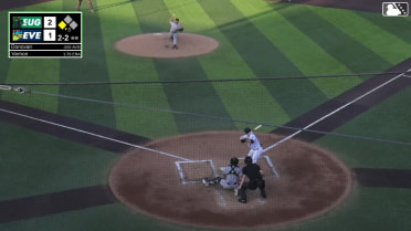 Brendan Donovan out on a sacrifice fly to left fielder Jose Astudillo. Austin St. Laurent scores.