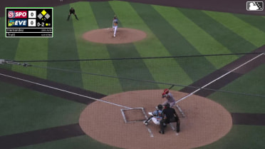 Roynier Hernandez singles on a line drive to center fielder Anthony Donofrio. Cameron Nelson scores.