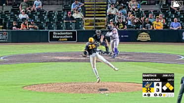 JP Smith II grounds into a double play, shortstop Eddie Rynders to second baseman Dylan Palmer to first baseman Richard Ramirez. Ramiro Dominguez out at 2nd. JP Smith II out at 1st.