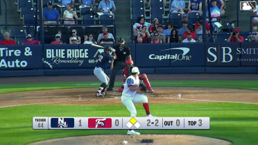 Jorge Burgos homers (5) on a fly ball to left center field. Victor Arias scores.