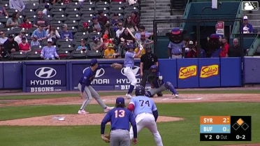 Jay Harry doubles (1) on a fly ball to left fielder Nick Morabito. Eloy Jiménez scores.
