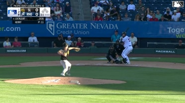 Tyler Locklear homers (3) on a fly ball to right field.