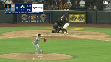 Brett Harris homers (2) on a fly ball to left center field. Euribiel Angeles scores. Henry Bolte scores.