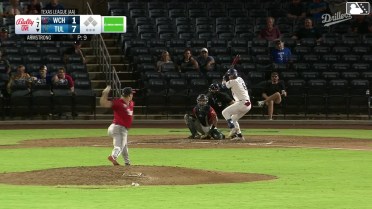 Jake Gelof homers (32) on a fly ball to left field.