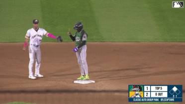 Kendall George steals his 100th base of the season