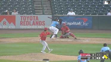 Dervy Ventura doubles (15) on a line drive to center fielder John Wimmer. Ryan Wynn scores. Connor Dykstra to 3rd.