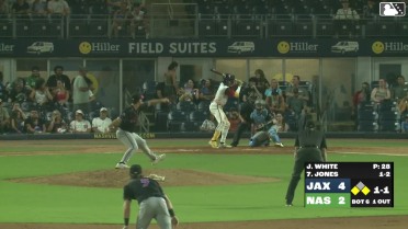 Greg Jones singles on a ground ball to left fielder Ethan O'Donnell. Luis Matos scores. Eddys Leonard to 2nd.