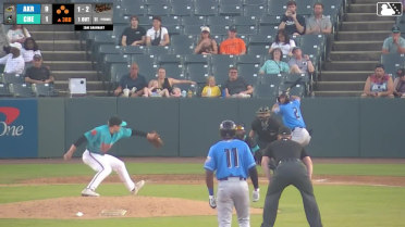 Alex Mooney out on a sacrifice fly to center fielder Tavian Josenberger. Luke Hill scores.