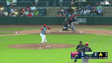 Carlos Carrasco In play, out(s) to Yohel Pozo