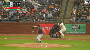 Axiel Plaz homers (15) on a line drive to left field.