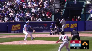 Liover Peguero hits a grand slam (1) to left field. Dylan Carlson scores. Gabriel Rincones Jr. scores. Otto Kemp scores.