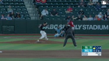 Cameron Decker singles on a line drive to left fielder Jesus Hernandez. Mike Sirota scores.