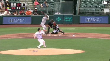 Ryan Nicholson hits a grand slam (3) to center field. Jeimer Candelario scores. Kyren Paris scores. Omar Martinez scores.